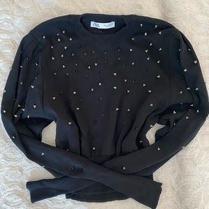 Zara Batwing Spiked Crop